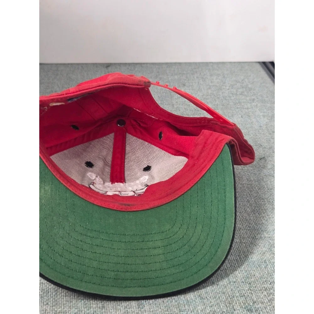 Vintage TISA Chicago Bulls Hat Cap Snapback Red Black Retro Adidas